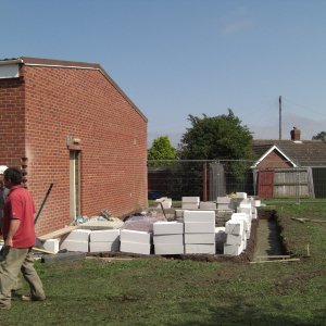 Work just starting on the new meeting room and office at the Village Hall.