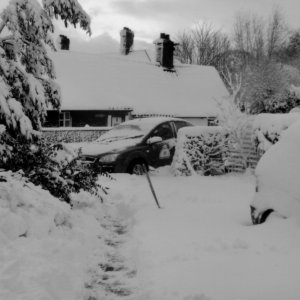 This photograph was taken in Littlefield Lane of "The Cottage". 
Photograph dated 1st. December 2010.