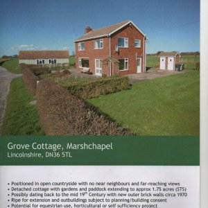 This sales brochure was printed in 2011. The property was subsequently demolished by the purchaser and another property built, still called "Grove Cottage".