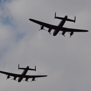 The British and Canadian Lancaster Bombers which flew over Marshchapel on the 7th. September 2014 at approximately 3.45pm.