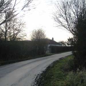 Bungalow built on the site of the thatched cottage at West End (continuation of Church Lane).