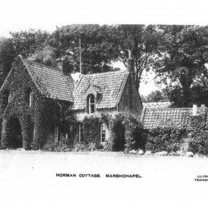A photograph of Norman Cottage, which is behind St. Marys Church.
Unfortunately the date of this professional photograph is unknown.