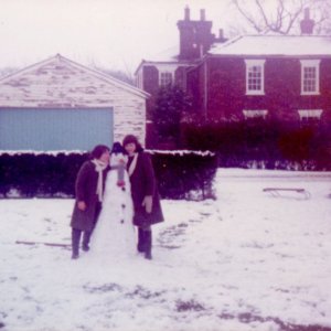 Nicola and Trudie Grantham - c. 1985
In the background on the right is "The Limes" and on the left is the site of the old Church Institute hut.