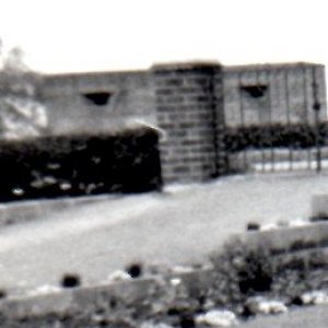 Wartime Block House on Sea Dyke Way towards Eskham.
Now demolished.