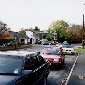 On the left is the Blacksmiths cottage where Stan and Nancy Lowis lived.
This was a new property built on the site of the old cottage which was demolished.
Next to it can be seen the Blacksmiths workshop and in the distance Marshchapel Service Station.
Photograph taken 1 November 2011.
