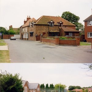 Top view looking down Hallgarth towards Littlefield Lane.
Bottom view looking from Mill Lane junction with Sea Dyke Way showing the school.