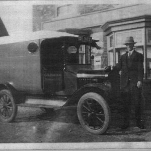 Burgess delivery van.
Photograph taken outside the old "Post Office", in Church Lane, Marshchapel.