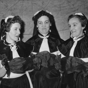 Marshchapel Amateur Dramatic Society - Circa; 1958 / 60.
L to R; Mrs E. M. Mossop, Mrs C. Bridgestock, Mrs B. Wilson.