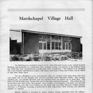 Extract from the Village Hall opening ceremony Souvenir Programme.