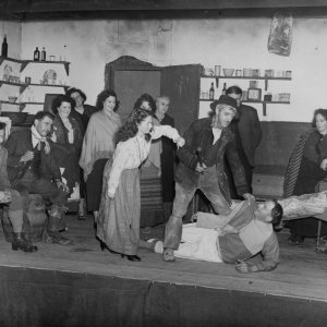 The Grainthorpe and District Drama Group - "The Playboy of the Western World".
The man on the floor is Douglas Graham.