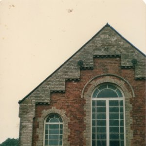 Wesleyan Chapel renovations showing the new windows.