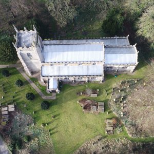Aerial photograph of St. Marys Church, Marshchapel.
Courtesy of Andrew Greenwood.