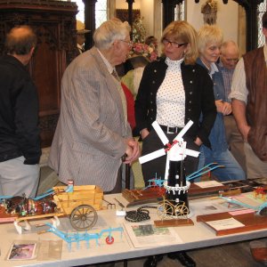 Visitors to one of the many exhibitionns held in the Church.
Here Stan Lowis can be seen chatting to Jill Lingard.