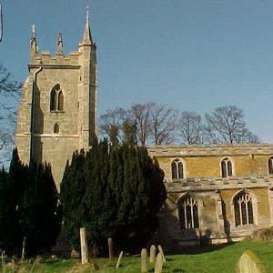 The lean on the Church tower is quite noticeable in this photograph.