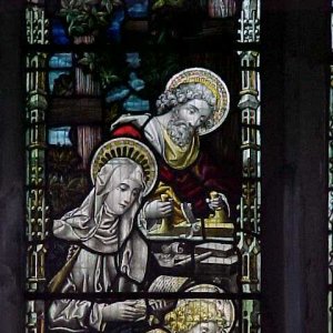 Section of the stained glass window over the "Childrens Altar".