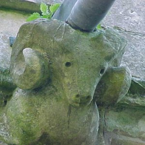 This carving of a ram is very appropriate.
This was a huge sheep farming area in medieval times and much of the Churchs donations would have come from the local landowners.  Wool was a very valuable commodity at that time.
