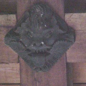 Roof boss in south isle.