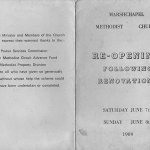 Re-opening of the Wesleyan Chapel following renovations.