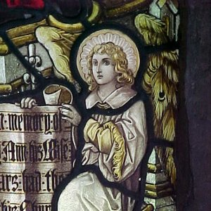 Part of the stained glass window above the "Childrens Altar"