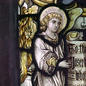 Section of the stained glass window over the "Childrens Altar".