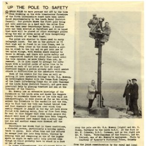 Construction of a Refuge Pole at Horse Shoe Point.