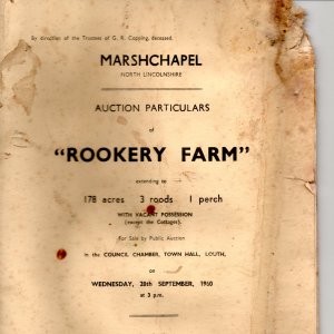 Rookery Farm sale 1960