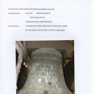 Memorial Bell in St.  Marys Church