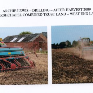 Archie Lewis, drilling after harvest, 2009.
Marshchapel Combined Trust Land, West End Lane, Marshchapel.