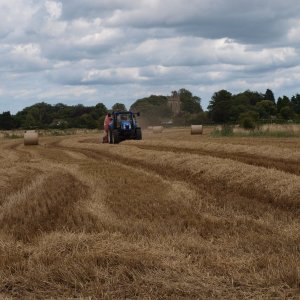 Harvest - 2009.
Archie Lewis baling Marshchapel Combined Trust Land.
West End Lane, Marshchapel.