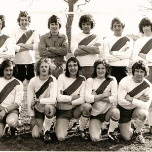 Marshchapel Football Team - Mid. 1970s.
Back Row - L to R; Nigel Towse, Martin Wray, Nigel Trafford, Bryn Clarke, Howard Dixon, Alan Peart.
Front Row - L to R; Brynley Quirke, Ian Towse, Alan Wray, Mally Mundy, Mick Houghton.