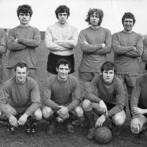 North Cotes Football Club - Grimsby Sunday League, Division 2 Champions, 1969 / 70.
Back Row - L to R; Mick Wright, Frank Shephard, Dave Humphreys, Steve Pearson, Dave West, Philip Hewson.
Front Row - L to R; Graham Wright, Terry Taylor, Steve Daddy, Martin Teanby.