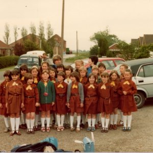 Marshchapel Brownies
The photograph was taken in the Village Hall car park - 1980 or 1981.