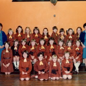 This photograph of the Marshchapel Brownies was taken c. 1981