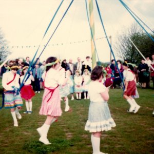 Maypole Dancing on the Playing Field - 
May Day 1983