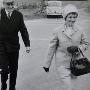 Douglas and Ruby Wray - March 1968
Seen here attending a wedding at the Wesleyan Chapel.