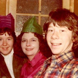 Christmas at the Greyhound - Mid. 70s.
Ruth Jackson, Mary Marshall and Ian Jackson.