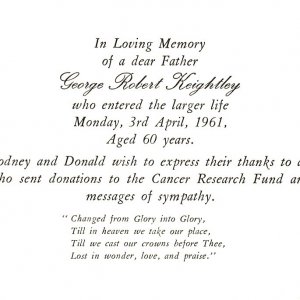George Keightley was the local coal merchant and haulier and lived at The Laurels.