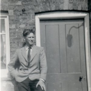 Julien Jackson
This photoraph was taken ouside the back door of Marshalls Shop which used to be on the corner of Littlefield Lane and Sea Dyke Way.
1957.