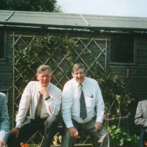 Ruby Wedding of Julien and Midge Jackson - May 2000.
Left to right: Peter Marshall, Julien Jackson, Richard Marshall, Charles Marshall - half brother to Peter, Richard and Midge.