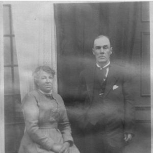 Sarah Jane and Joseph Atkinson who lived in "The Cottage" Littlefield Lane, Marshchapel.
Photograph taken c. 1900.