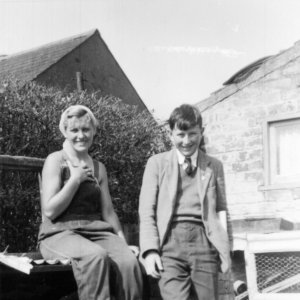 Wendy Todd and Stuart Grantham
Circa 1958
This photograph was taken in the back garden of the Todds family home on Sea Dyke Way.