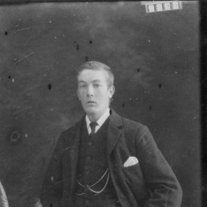 The legend on the reverse of this photograph reads:
"Joseph Sutton
Marshchapel
Born Oct. 30th 1888"
This may be the Joseph Sutton who lived at Eskham.