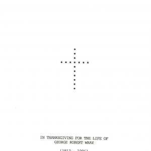 George Wray who with his brothers farmed at West End.