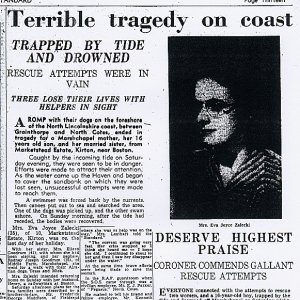 Newspaper report of the sad drownings of members off the Goodrum family. Unfortunately the newspaper cutting is not dated but it would be c. late 1950s or early 1960s