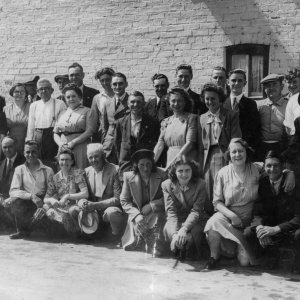 Farm celebrations at the marriage of Henry and Marjorie Mossop