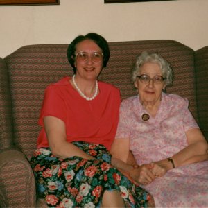 Julie Kyme - nee Lyons with her mother Marion Parker - nee Lyons