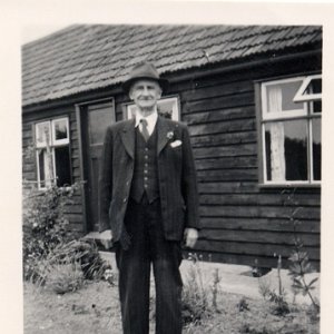 This photograph may be of Wally Sargent who lived in one of the wooden bungalows down Littlefield Lane - now demolished.