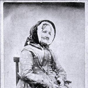 Mary Swaby - nee Kirk.
She was the wife of Thomas Swaby who made the pews and carved the pew ends in St. MarysChurch.
"Swaby Close" is named after him.
Mary was born in 1795 in Marshchapel and died in 1877.She married in 1819 and had 11 surviving children in 26 years.