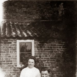 This photograph was taken at Walnut Farm, Marshchapel - c. early 1900s.
Although the people in the photograpoh are unknown they could be part of the Ware family.