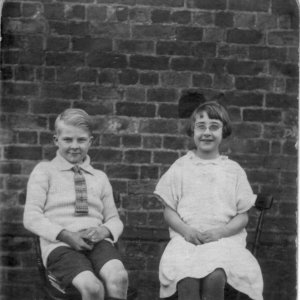 Ken and Marion Lyons in 1924.
This photograph would have been taken in the School playground.